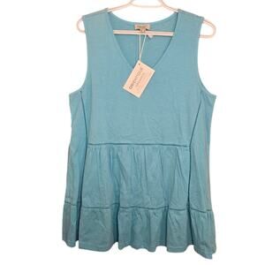 NWT Orientique Naturally Australian Certified Organic Cotton Pastel Top